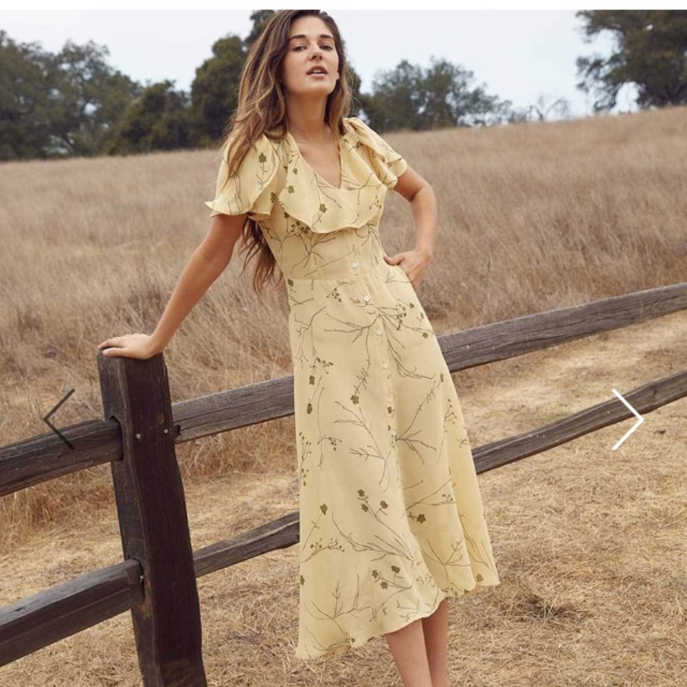 Christy Dawn Daisy dress in yellow floral XS